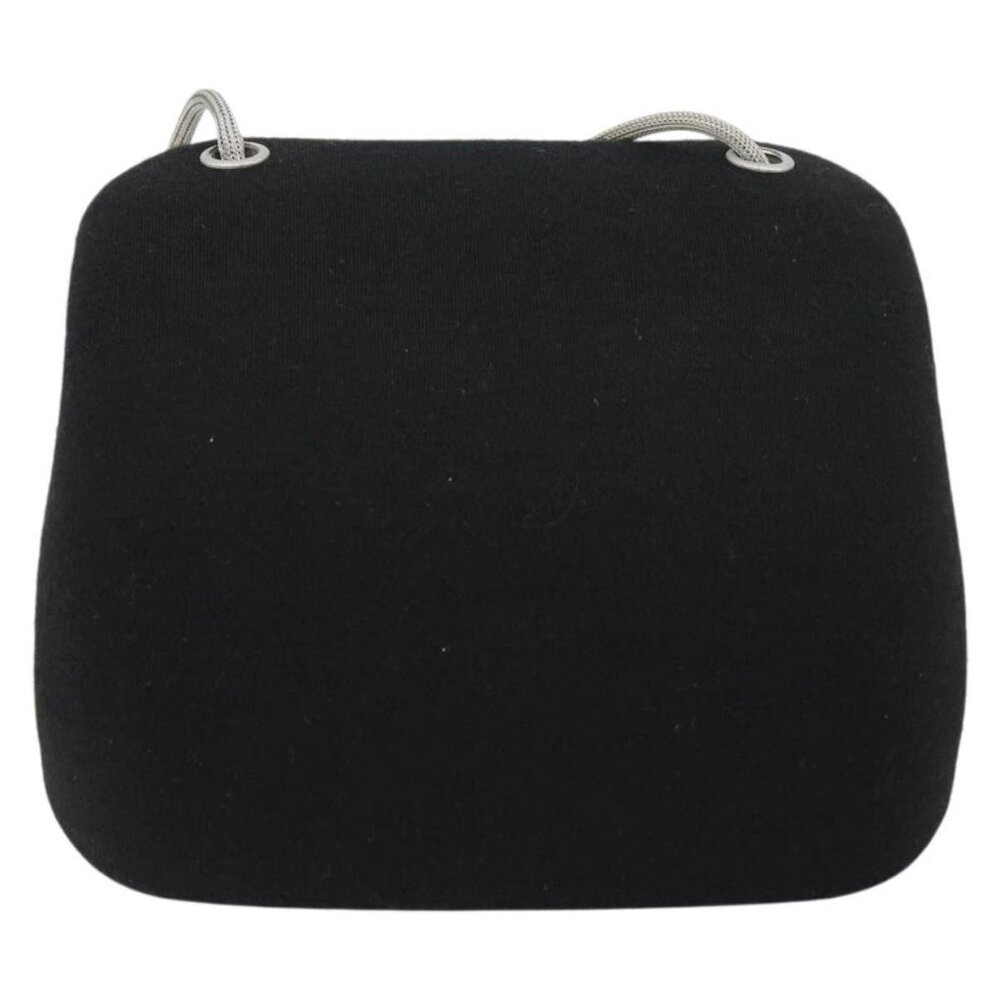 CHANEL Hip bag Shoulder Bag Cotton Black CC Auth bs30491 - Picture 4 of 16